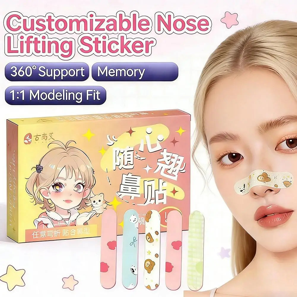 Cute Nose Lift Strips Reusable Nose Shaping Sticker Nose Up Lifting Tape For Nose Reshaping Contouring Cosmetic Tools Oasis Select