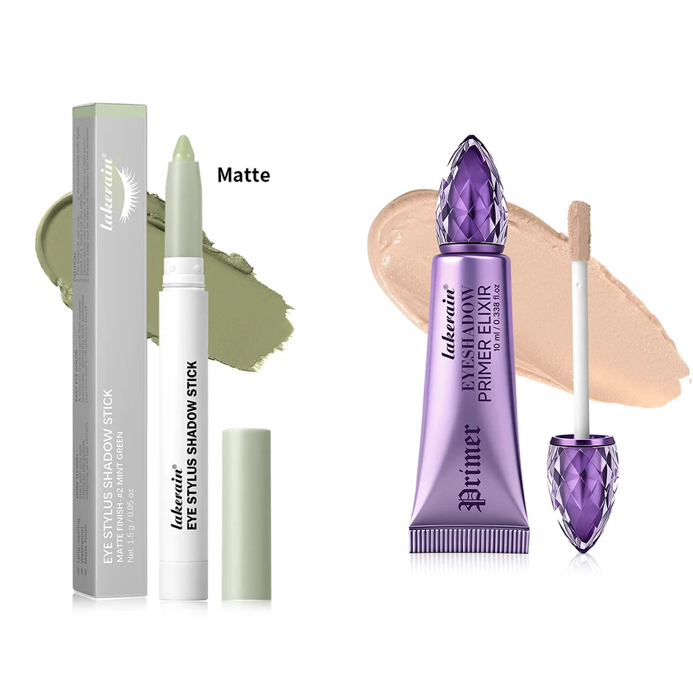 Eyeshadow Primer & Stick Combo Kit Blending Seamlessly Eyes Makeup High Pigmented Eyeshadow Cosmetics Lasting Woman Makeup Oasis Select SET 2