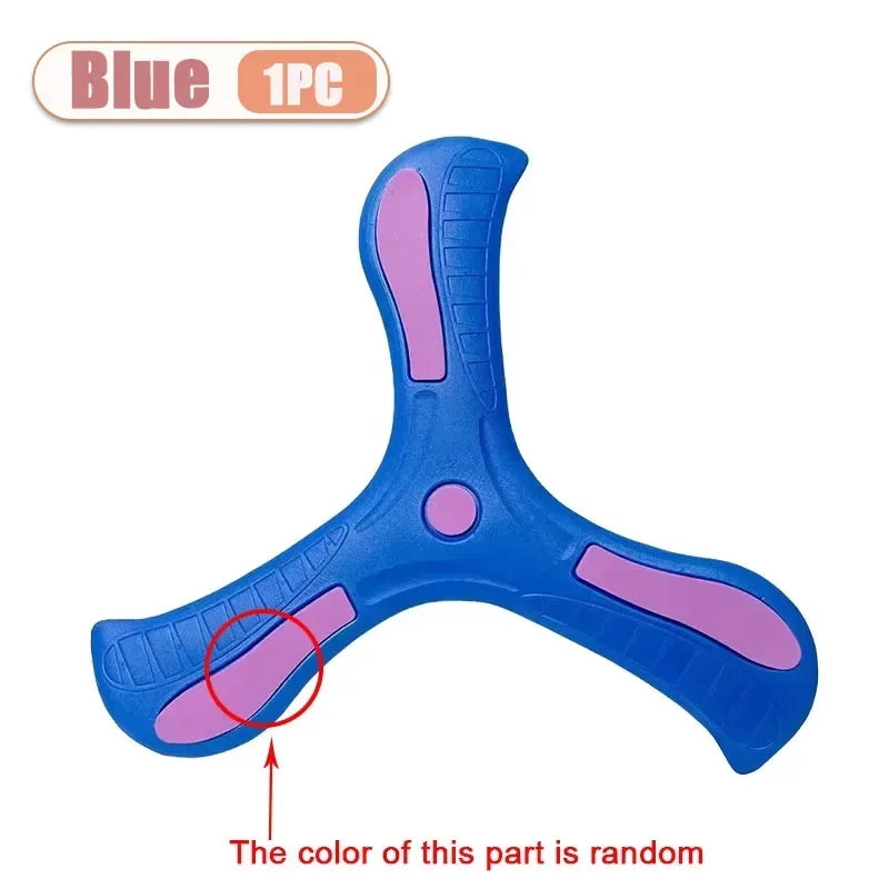 1-20PCS Tri-Blade Boomerang for Kids Outdoor Toys Safe Durable Flying Disc Family Fun Sport Game Parent-Child Interaction Oasis Select Blue-1PC