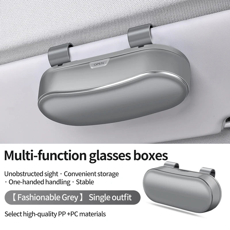 Car Sun Visor Glasses Holder – ABS Eyeglass Storage Case