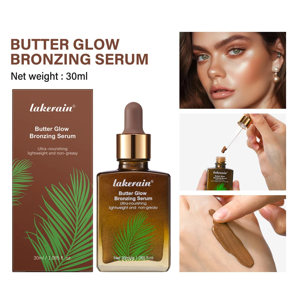 Butter Glow Bronzing Serum Innovative Nourishing Skincare Bronzing Drops for Radiant Natural Sunkissed Complexion Sunkissed Glow Oasis Select