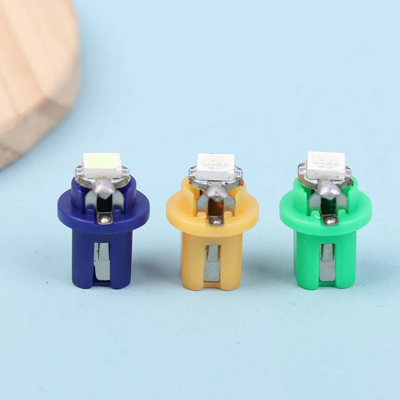 Car Accessories Pack with T5 B8.5d LED 5050 SMD Bulbs, 10-pcs for Interior Dashboard Side Switch Light Oasis Select