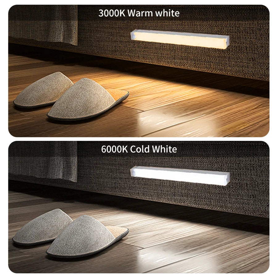 USB Rechargeabl LED Night Light PIR Motion Sensor Under Cabinet Lamp For Bedroom Wardrobe Hallway Staircase Bar Lighting Oasis Select