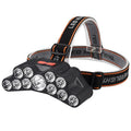KDULIT 8/11 LED Headlamp Super Bright Head Torch Rechargeable Headlight Built-in 18650 Battery Outdoor Fishing Camping Lantern Oasis Select 11LED