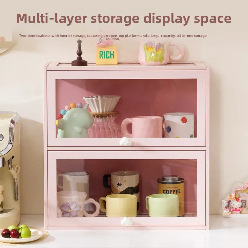Figure Display Cabinet Transparent Household Blind Box Millet Storage Secondary Pain Cabinet Ornament Display Stand Oasis Select