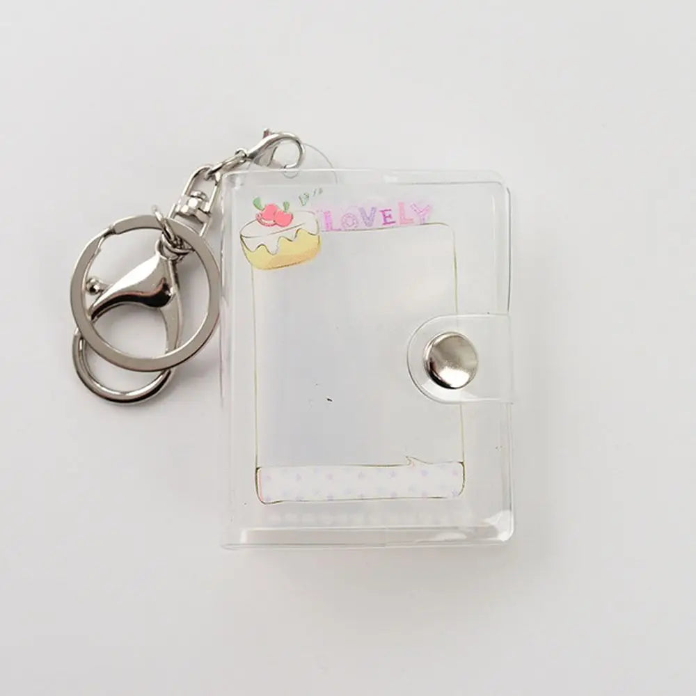Book Albums Pendant Photo Holder Pictures Storage Card Bag Photo Album Keychain Collection Card Holder Card Book Keyring Oasis Select 08