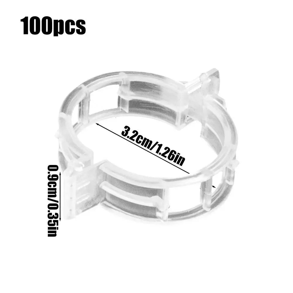 Plant Support Clips 100Pcs Plant Clips For Climbing Plants Tomato Trellis Garden Vine Strapping Bundled Buckle Clips Garden Tool Oasis Select 100Pcs