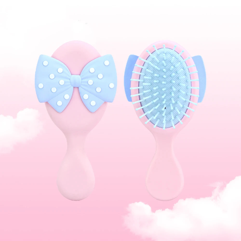 Mini Polka Dot Bow Air Cushion Hair Brush – Detangling Comb