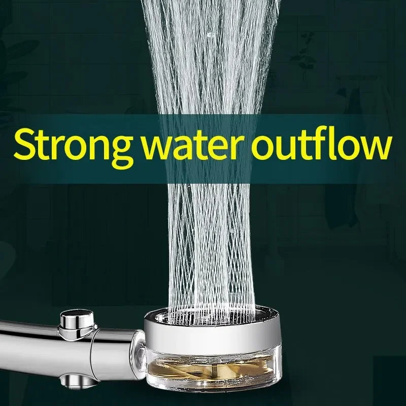 Propeller Shower Head Rainfall High Preassure Water Saving Bathroom Accessary Pressurized Nozzle Universal Adaptation Oasis Select