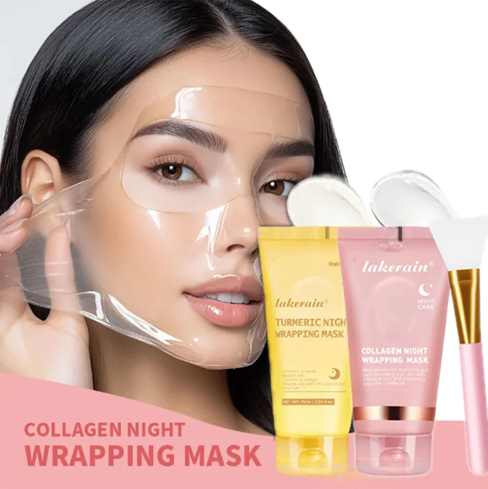 Collagen & Turmeric Overnight Wrapping Mask Set | 3-Piece