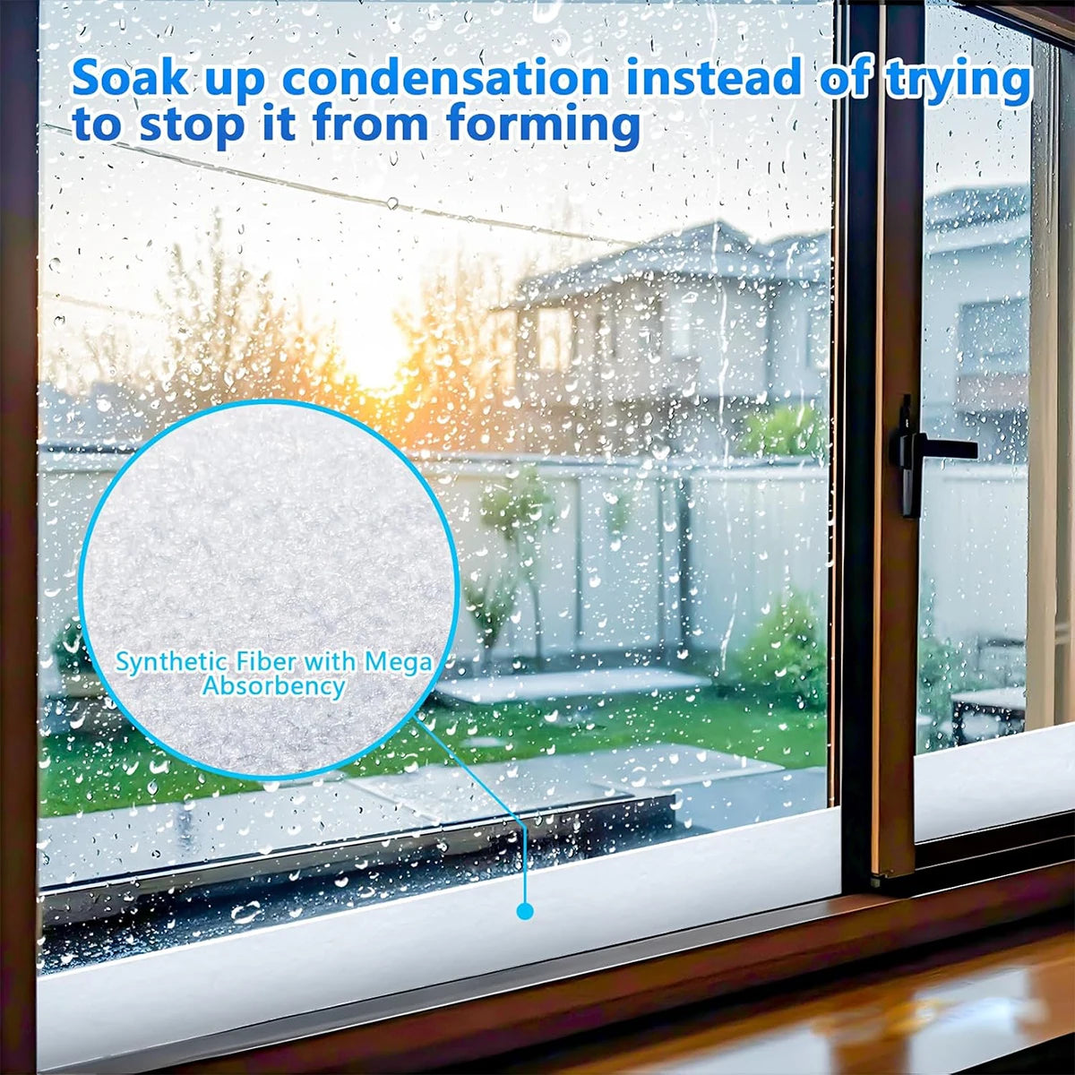 Self Adhesive Window Water Absorbing Strip Keep Dry Thickened Felt for Condensation Prevention Winter Windowsill Wall Protection Oasis Select