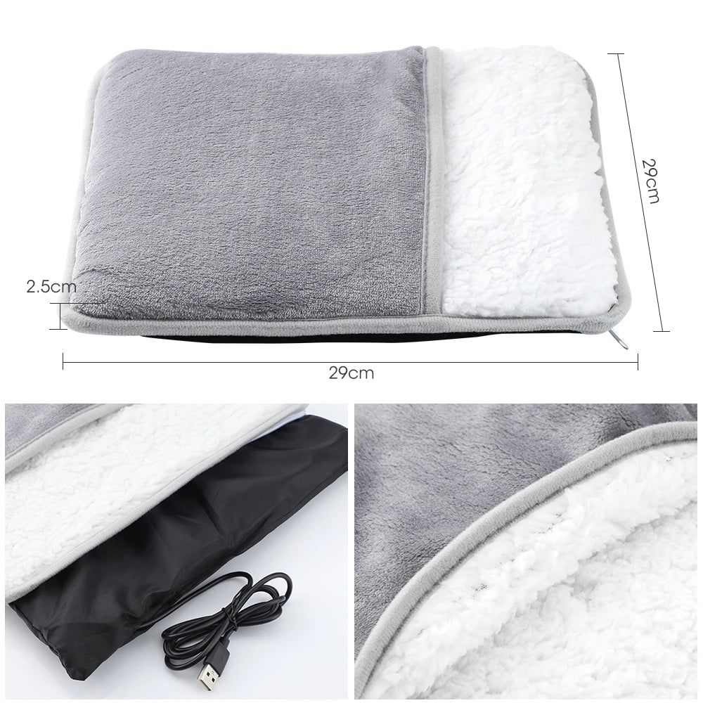 USB Electric Heating Pad – Foot, Back & Shoulder Warmer Mat