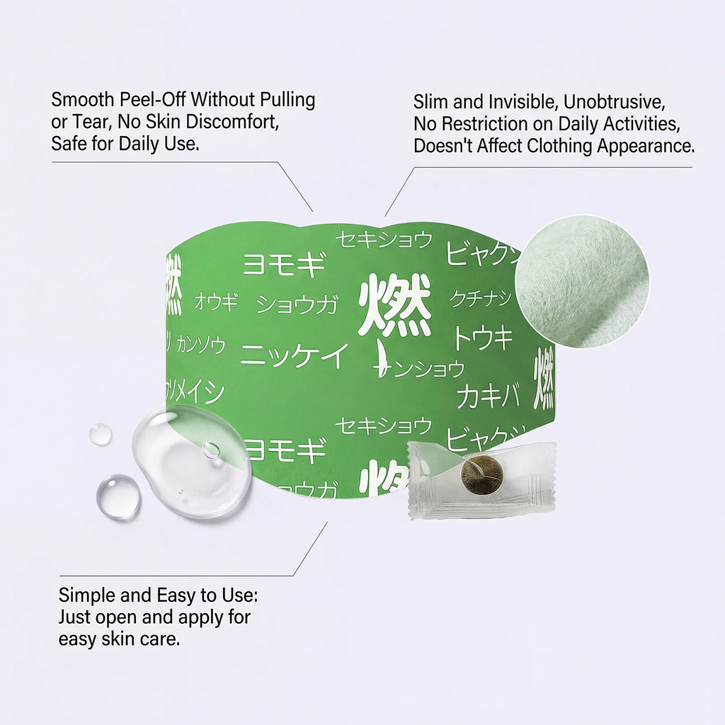 Mugwort Herbal Body Care Patch Breathable Skin Friendly Fit Adhesive Comfortable Fits the Body Contours Body Pads Oasis Select