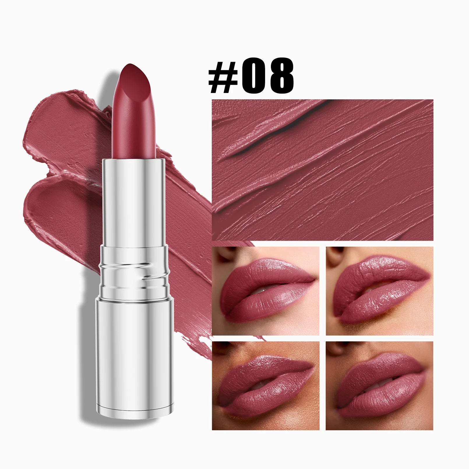 SNAILGIRL 6-Color Matte Lipstick – Waterproof Velvet Finish