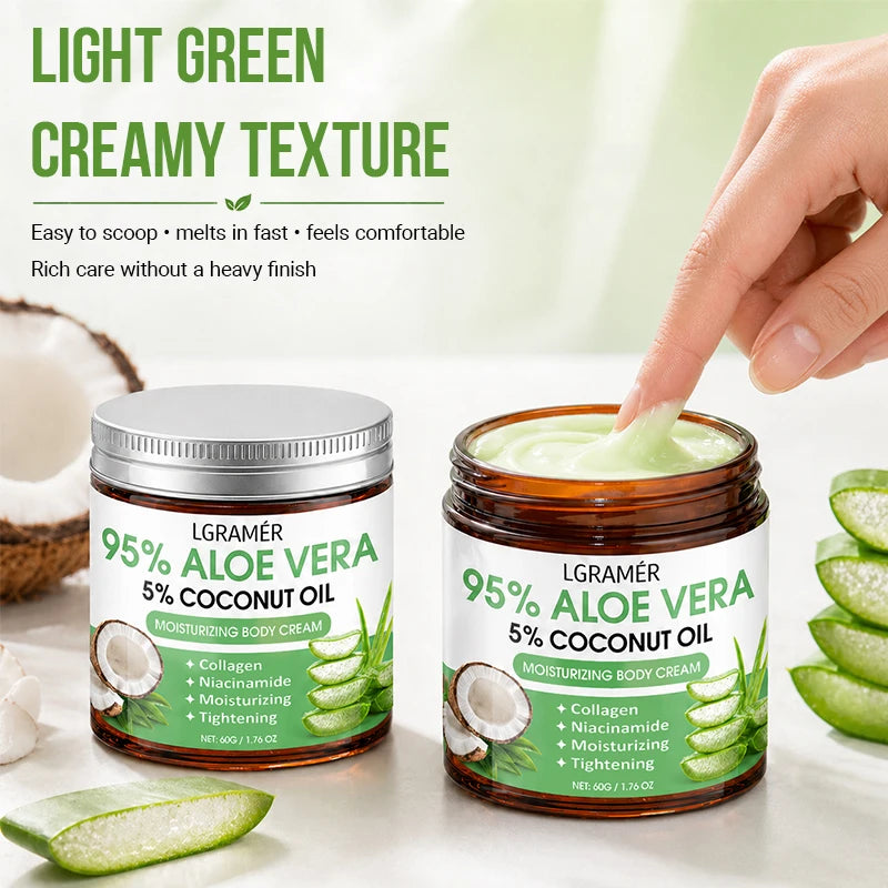 95% Aloe Vera Body Cream – Coconut Oil & Niacinamide | 30g
