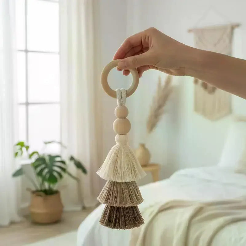 1/2Pcs Tassel Curtain Tie Backs Wooden Bead Curtain Tiebacks,Bohemian Curtain Clasp, Curtain Tiebacks Home Decorative Oasis Select