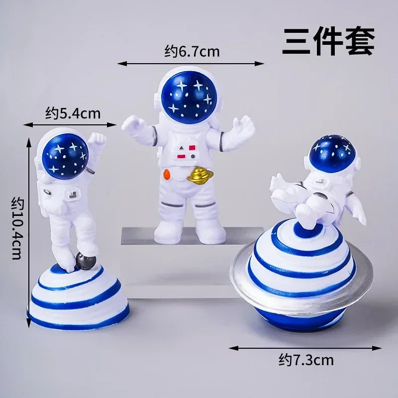 Astronaut Cake Topper Outer Space Birthday Decoration Astronaut Cake Decoration Planet Moon Baby Shower Kids Party mariage doré Oasis Select 07