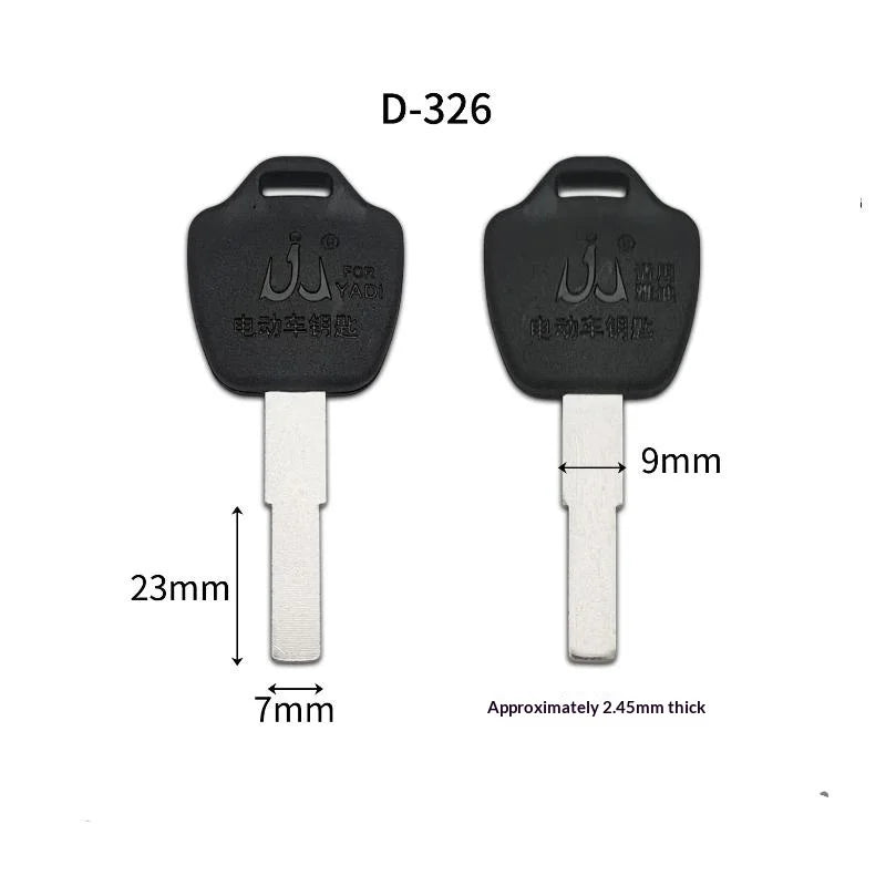 2Pcs Key Blank For Electric Bike High Quality Metal Blade Anti Corrosion For Electric Scooter Owners Locksmiths Key Duplication Oasis Select A1