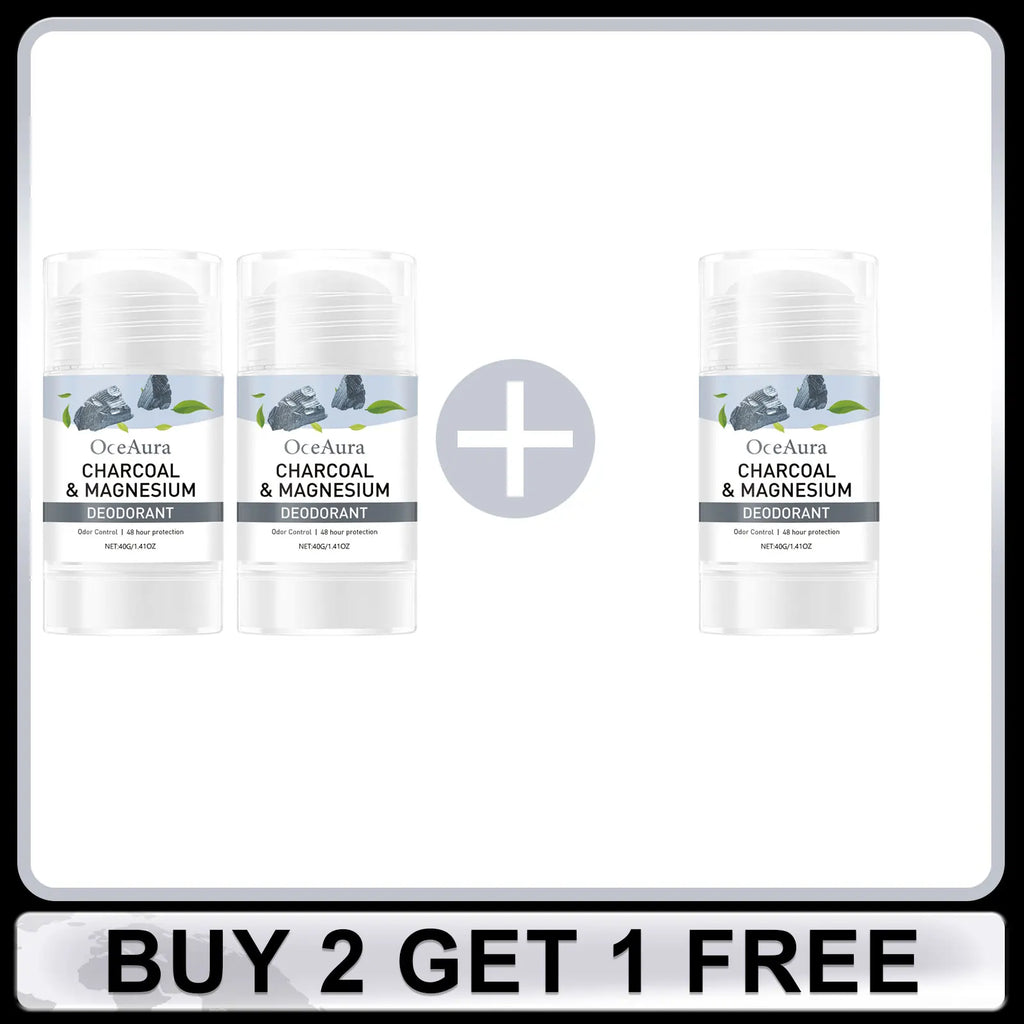Charcoal Deodorant Stick for Armpit Long Lasting Freshing Sweat Eliminate Bad Smell Anti Odor Remover Smooth Underarm Deodorant Oasis Select Buy 2 Get 1 Free