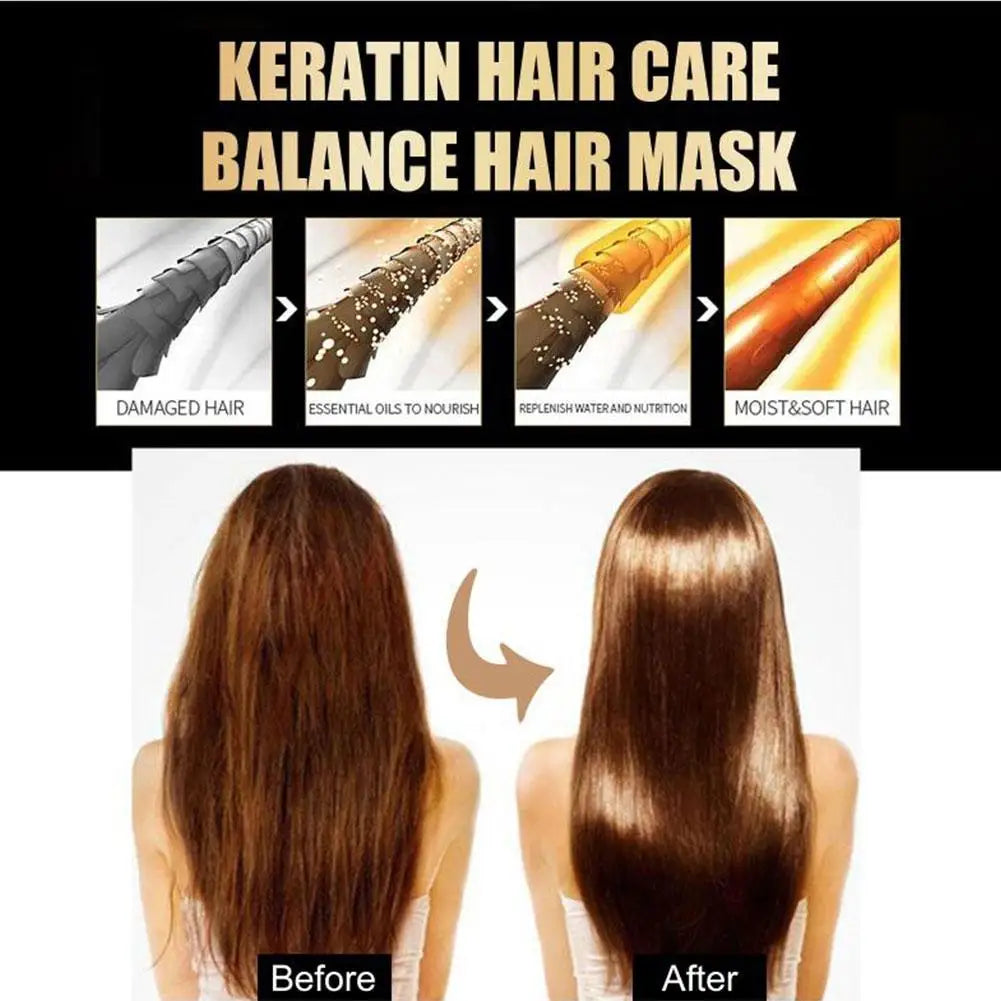300g Polypeptide Keratin Deep Conditioner Hair Mask Keratin Hair Restoring Cream Dry Damaged Hair Treatment Burnt Hair Restoring Oasis Select