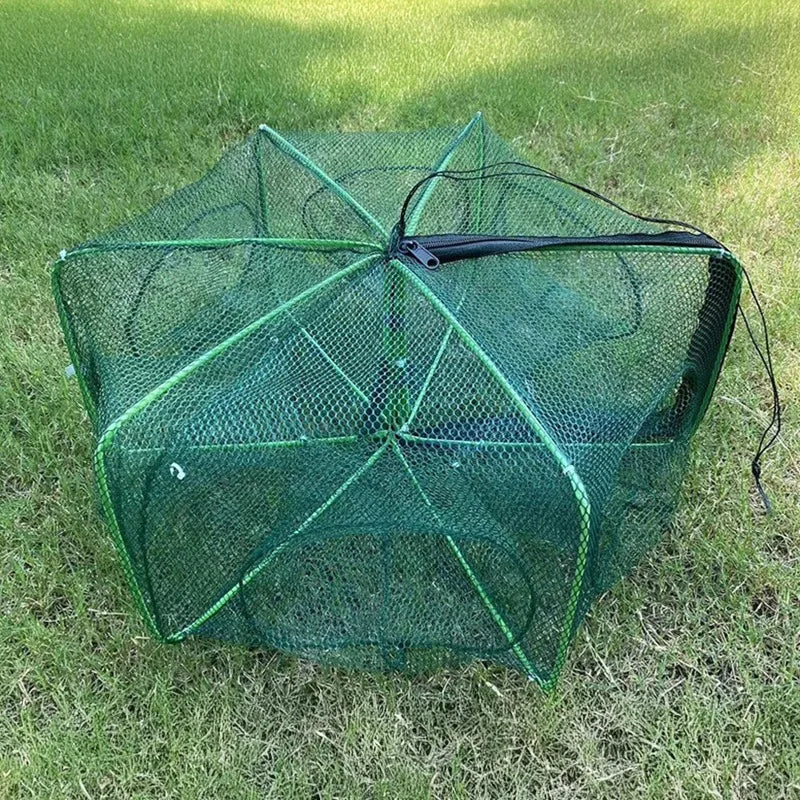 Collapsible Fishing Trap Portable Lightweight Fishing Basket Foldable Crab Cage for Riverbed Coastal Fishing Accessories Oasis Select