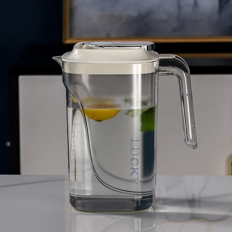2200ML Water Juice JUG Pitcher ABS Transparent Bottle for Storing Fresh Juices and Drinks for Kitchen Fridge Drink Storage Pot Oasis Select 2200ml White