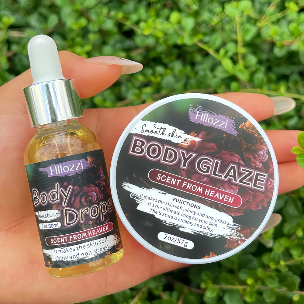 Body Glaze & Body Oil Combination Various flavors Non-greasy Hydrating and moisturizing Body Lotion Massag Oasis Select Women Set