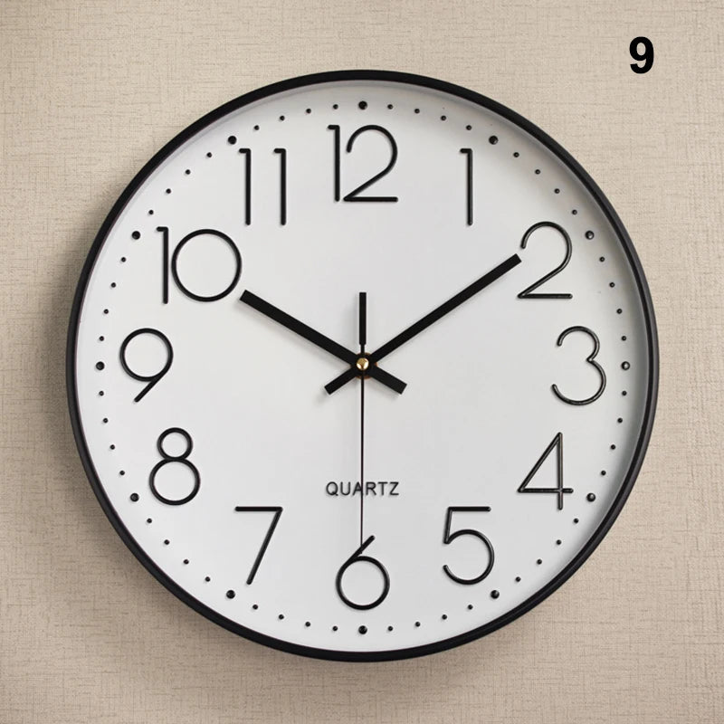Silent Round Wall Clock | Modern Quartz Home & Office Decor