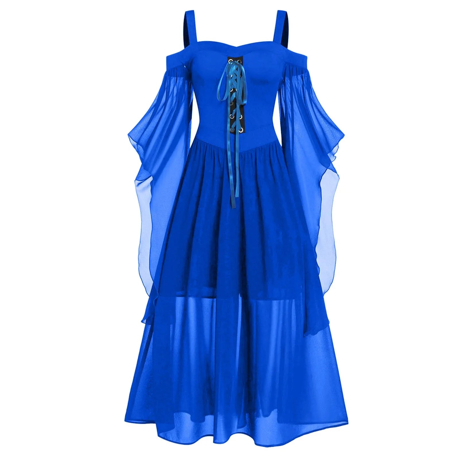 Women's Medieval Witch Gothic Dress | Plus Size Halloween Costume Halloween Costume Dress Oasis Select Navy XL