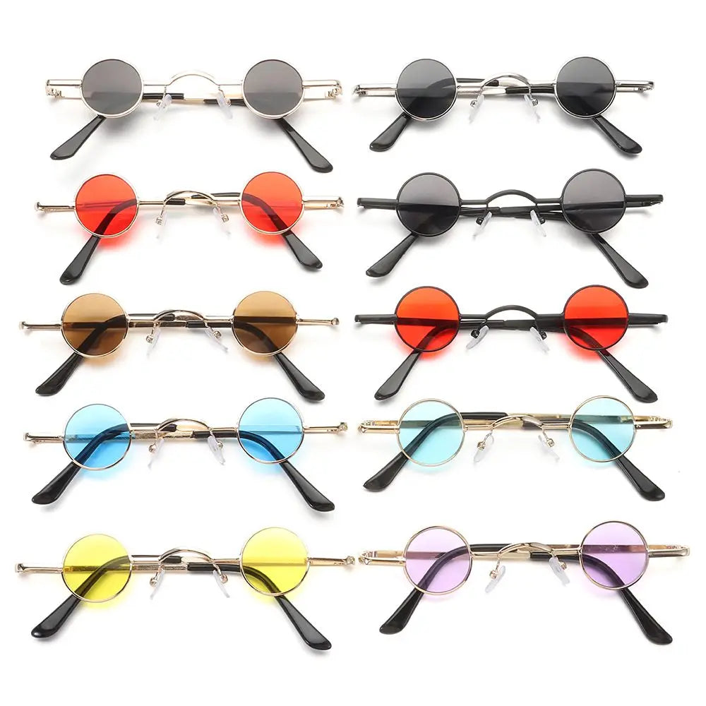 Women Men Metal Frame Hip Hop Punk Sun Glasses Shades Small Round Sunglasses Oasis Select