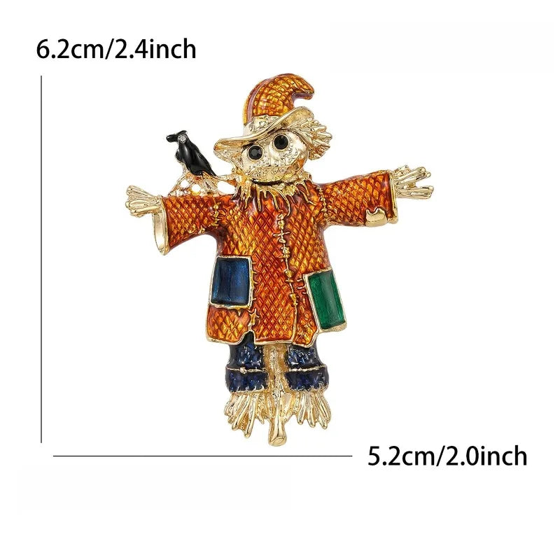 Unique Designed Scarecrow Brooch Fashion Creative Figure Pin Elegant Corsage Suit Clothing Accessory Unisex Fashion Decoration Oasis Select brooch