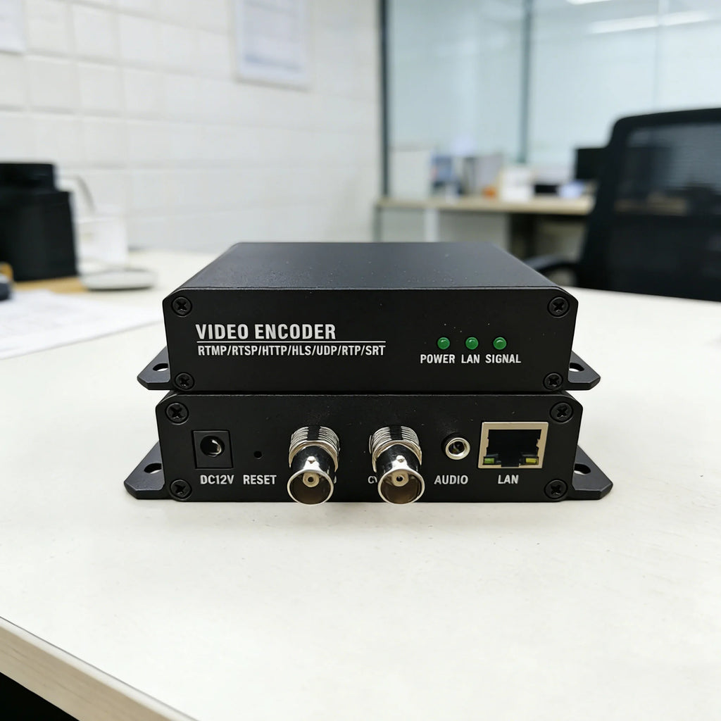 CVBS loop-out HD ，H.265 video encoder，supporting RTSP/RTMP/GB28181 surveillance for NVR recording Oasis Select