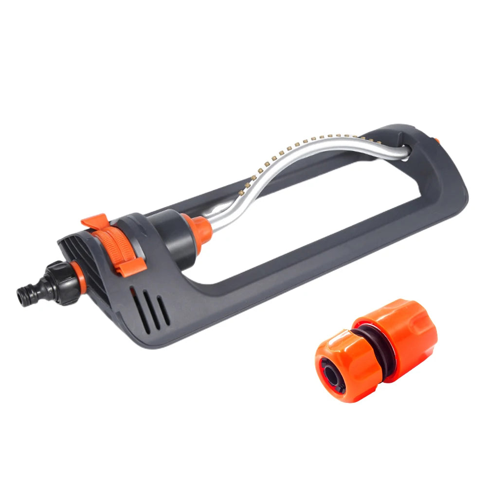 Aluminum Tube Swing Sprinkler 19 Hole Nozzles Irrigation Sprinkler with 1/2in Connector for Cooling Lawn/Agriculture Irrigation Oasis Select Orange france