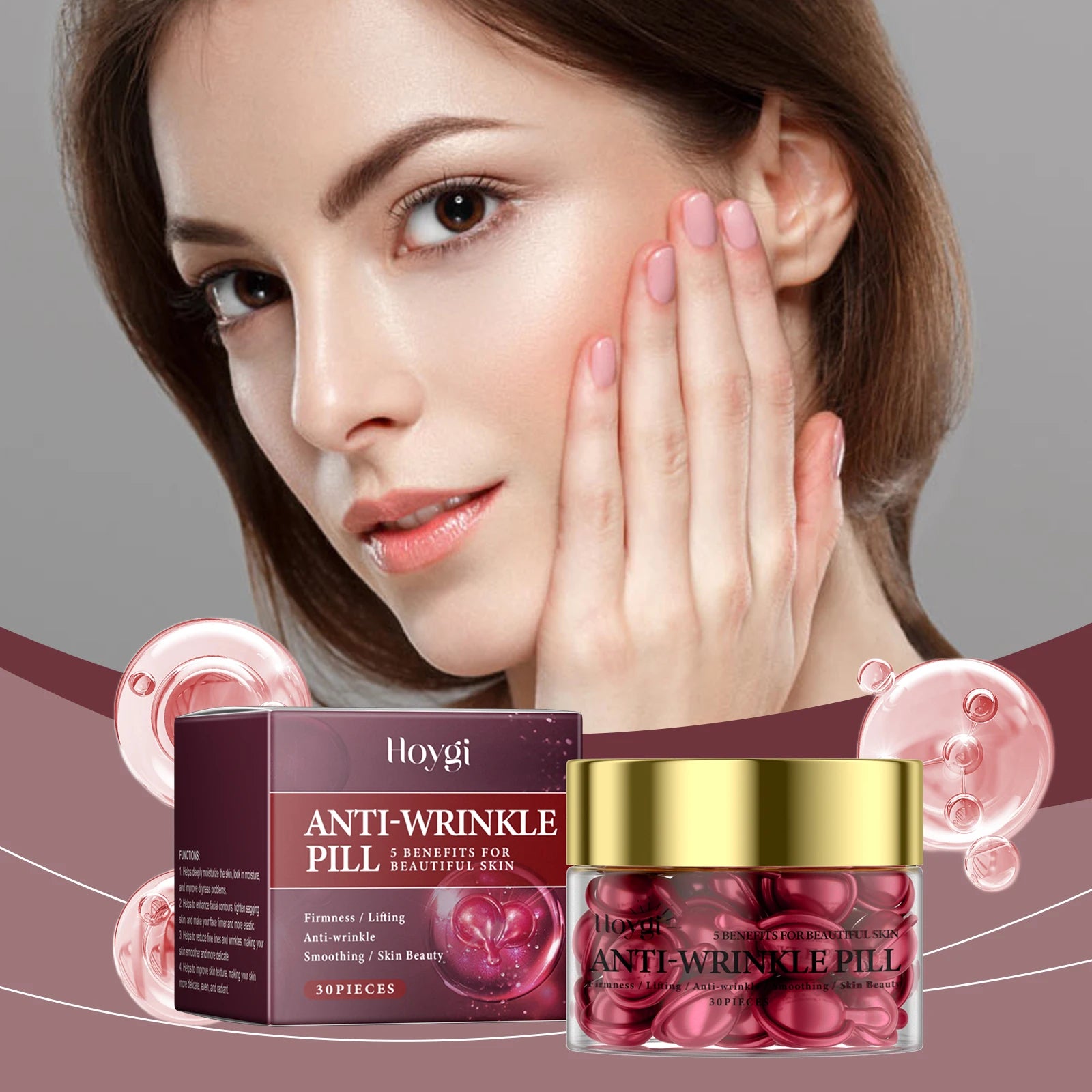 Hoygi Firming Face Serum Capsules – Anti-Aging & Lifting 30pc