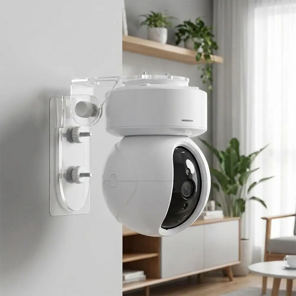 Acrylic Video Surveillance Camera Mount L Shape Adjustable-angle Security Camera Brackets Upside-Down Mount Drill-Free Fixer Oasis Select