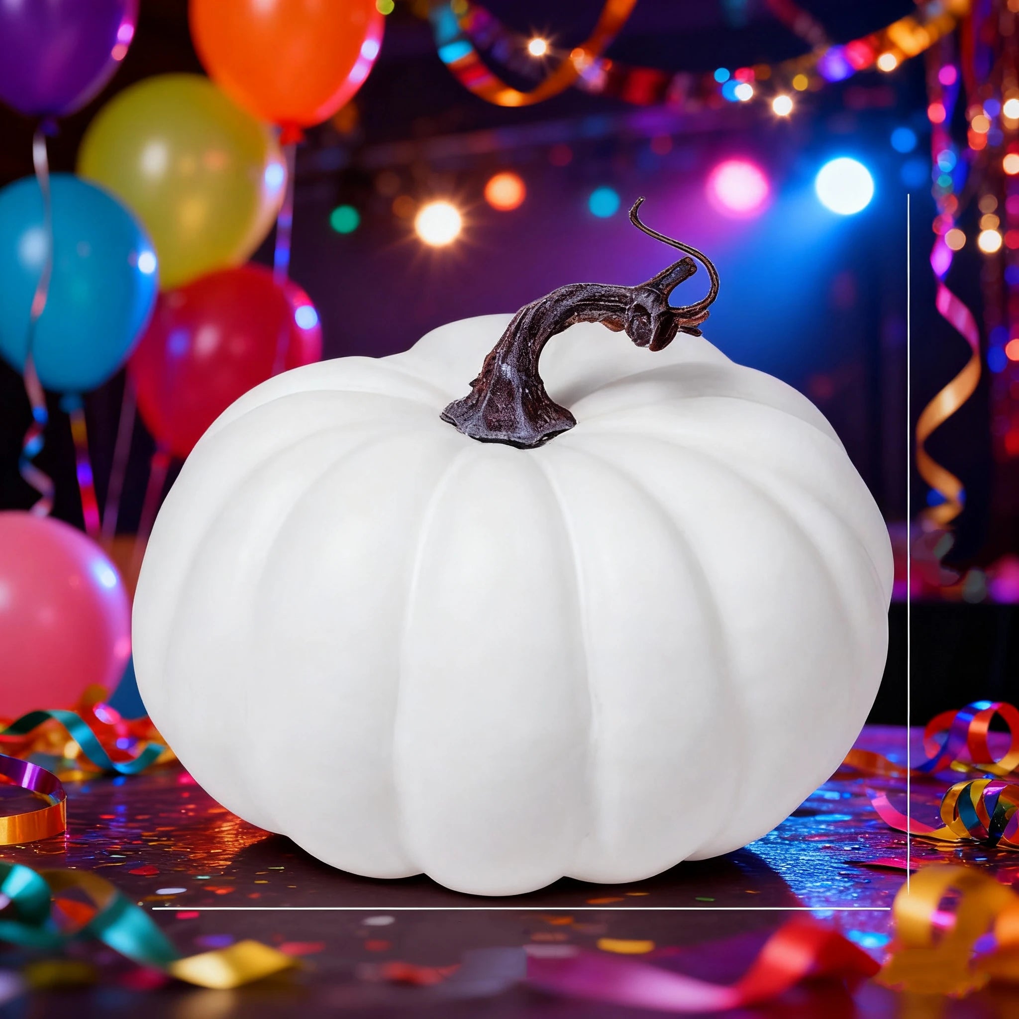 Orange/white Artificial Fake Pumpkins 17cm Perfect For Various Occasions For Halloween, Thanksgiving, Christmas, Weddings Oasis Select