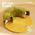 New Winter Warm Cat Bed, Dog Sleeping Bed, Plush Cat Princess Style, Dopamine Little Nest, Teddy Bed, Cute and Versatile Oasis Select Yellow M diameter 50 cm