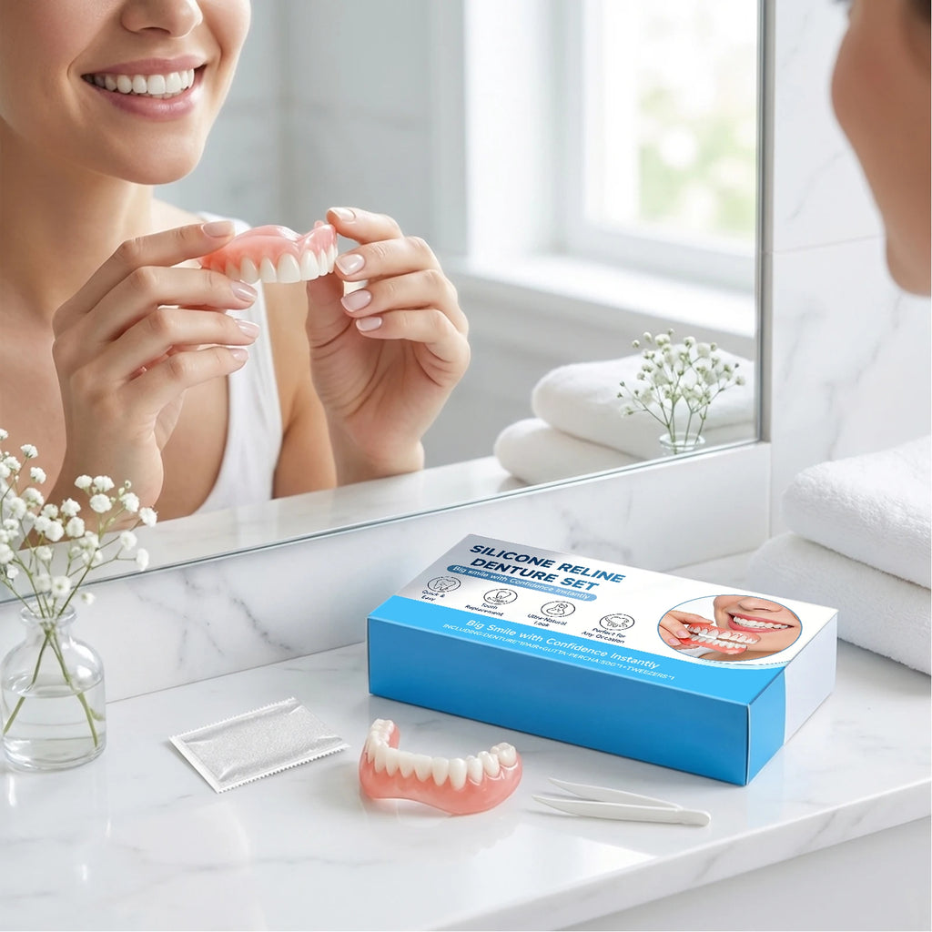 Silicone Reline Denture Set – Fake Teeth Kit for Comfort & Fit Denture Reline Kit Oasis Select