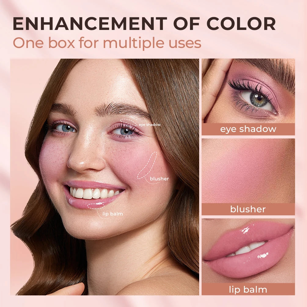 QiBest Colour-Change Multi Balm – Blush, Lip & Eye Tint