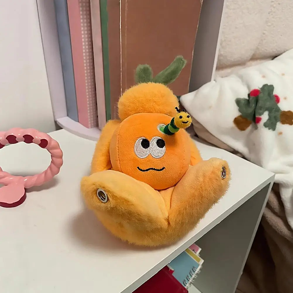 Creative Cartoon Peeled Orange Soft Toy Keychain Stuffed Fruit Bag Pendant Decompression Toy for Kids And Adults Gift Oasis Select