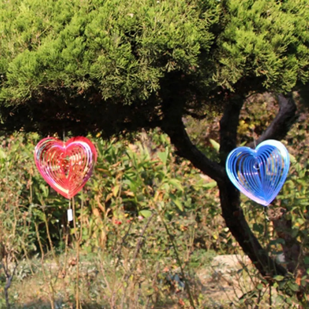 Heart-shaped Elastic Hanging for Birds Pigeons Pest Control Wind Spinner Bird Repeller Garden Supplies Wind Rotation Oasis Select