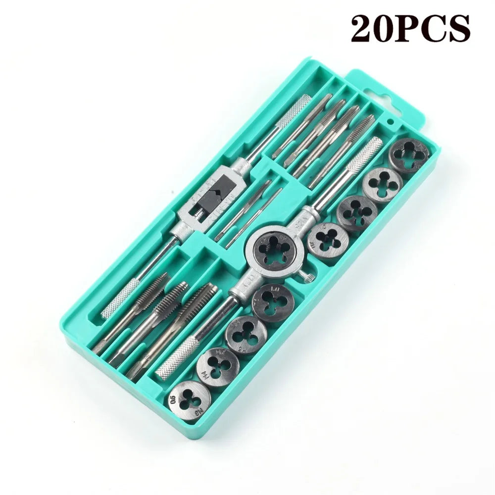 Metric Tap & Die Set 8/12/20Pcs M3–M12 Thread Cutting Kit Tap & Die Set Oasis Select 20pcs