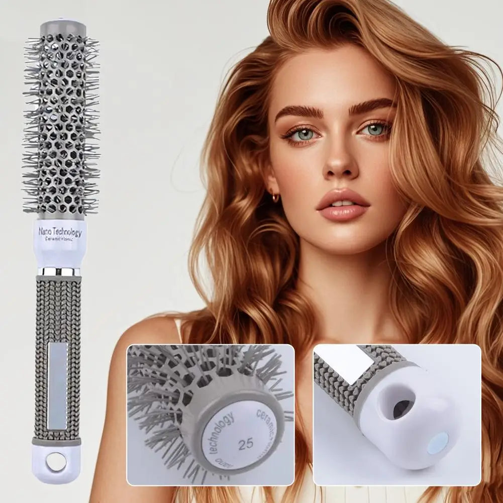 Ceramic Ion Hair Brush Nano Hairbrush Thermal Ceramic Ion Round Comb Hairdressing Hair Salon Styling Drying Curling Oasis Select