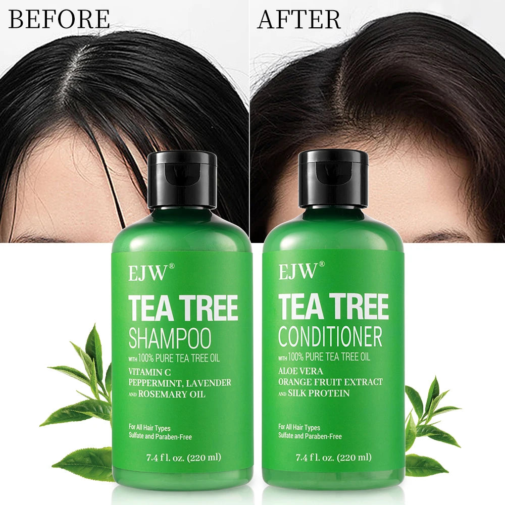Tea Tree Oil Shampoo and Conditioner Set| Refreshes Scalp, Soothes,Cleanses Buildup, Clarifying for Oily Hair|Pure Tea Tree Oasis Select