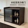 Premium desktop storage rack, no punching cup holder ornament with sliding door, living room finishing dust locker Oasis Select Shelf