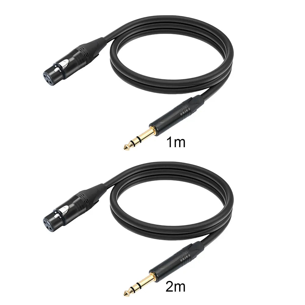 6.35mm 1/4inch TRS Male To XLR Female Audio Cable 1/2M 6.5 Mm 1/4 Inch To XLR Balanced Speaker Mic Cable for Microphone Mixer Oasis Select