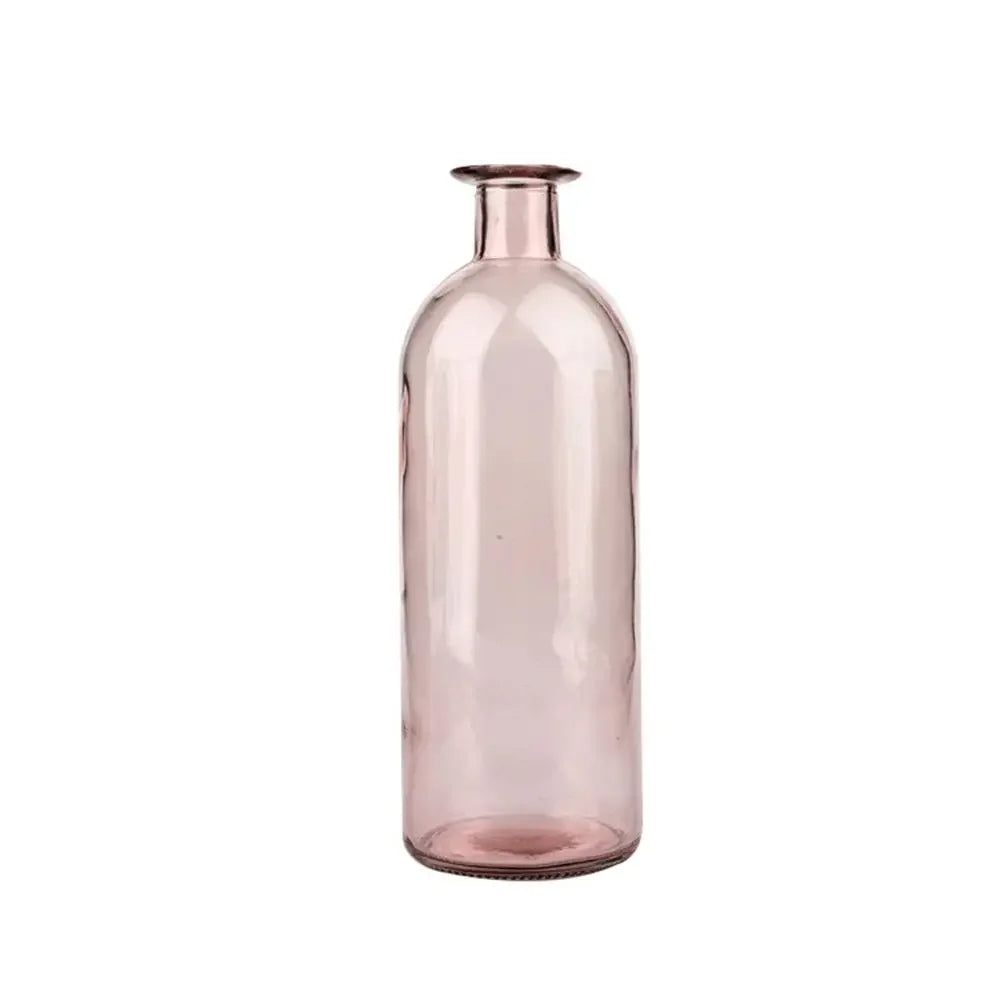 Transparent Glass Flower Vase | Modern Hydroponic Table Decor Glass Flower Vase Oasis Select Pink-M