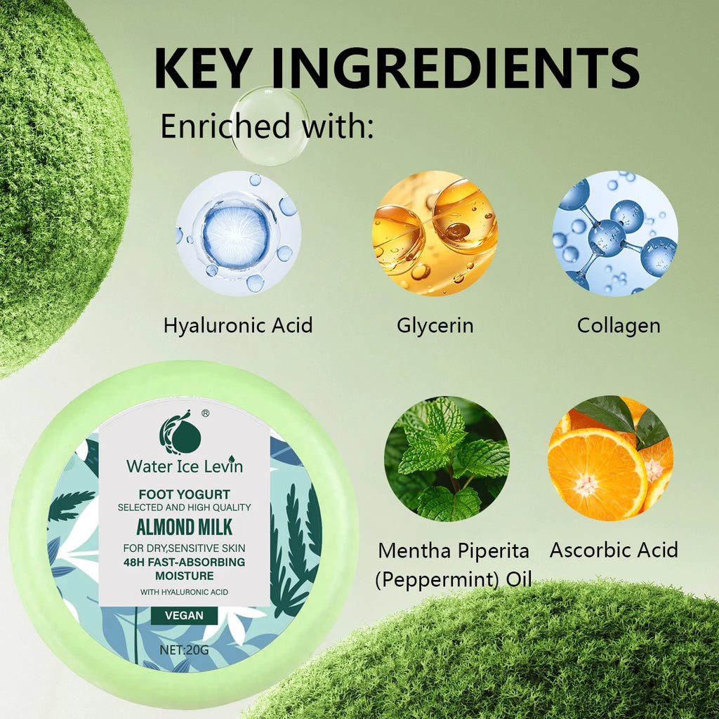 Ice Soothing Foot Care Cream, Menthol Cooling, Collagen Deep Moisturizing, Vitamin Antioxidant Oasis Select