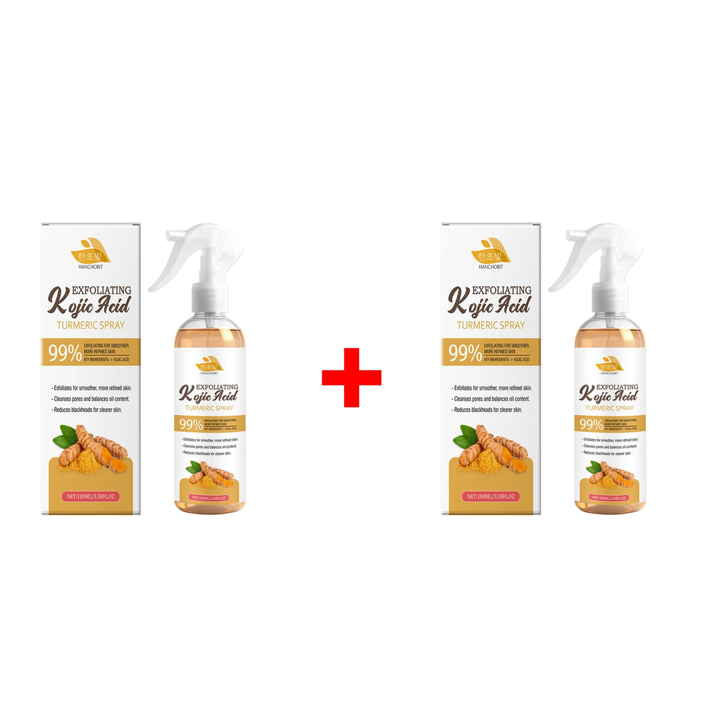 Kojic Acid Turmeric Spray for Exfoliating Blackhead Remover Oil Control Mist Pore Cleanser Oil Balancing Toner Smooth Skin Care Oasis Select 2pcs