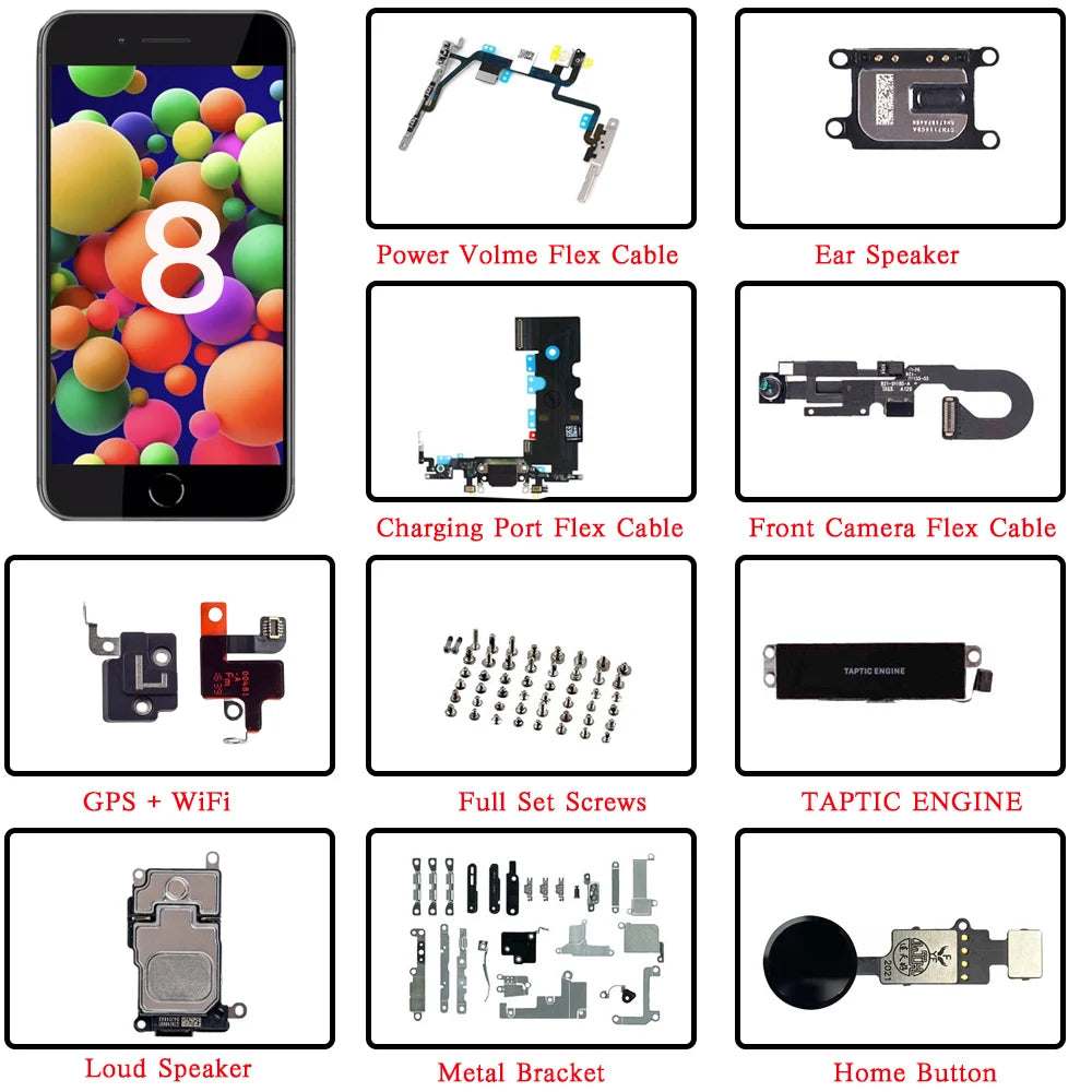 iPhone 8 Internal Parts Kit – Camera, Speaker & Flex Cable